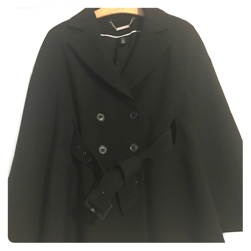 White House Black Market belted cape